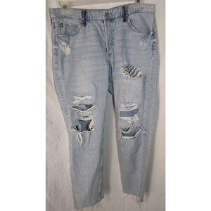 Distressed Boyfriend Jeans Size 12 ~ from "& DENIM"